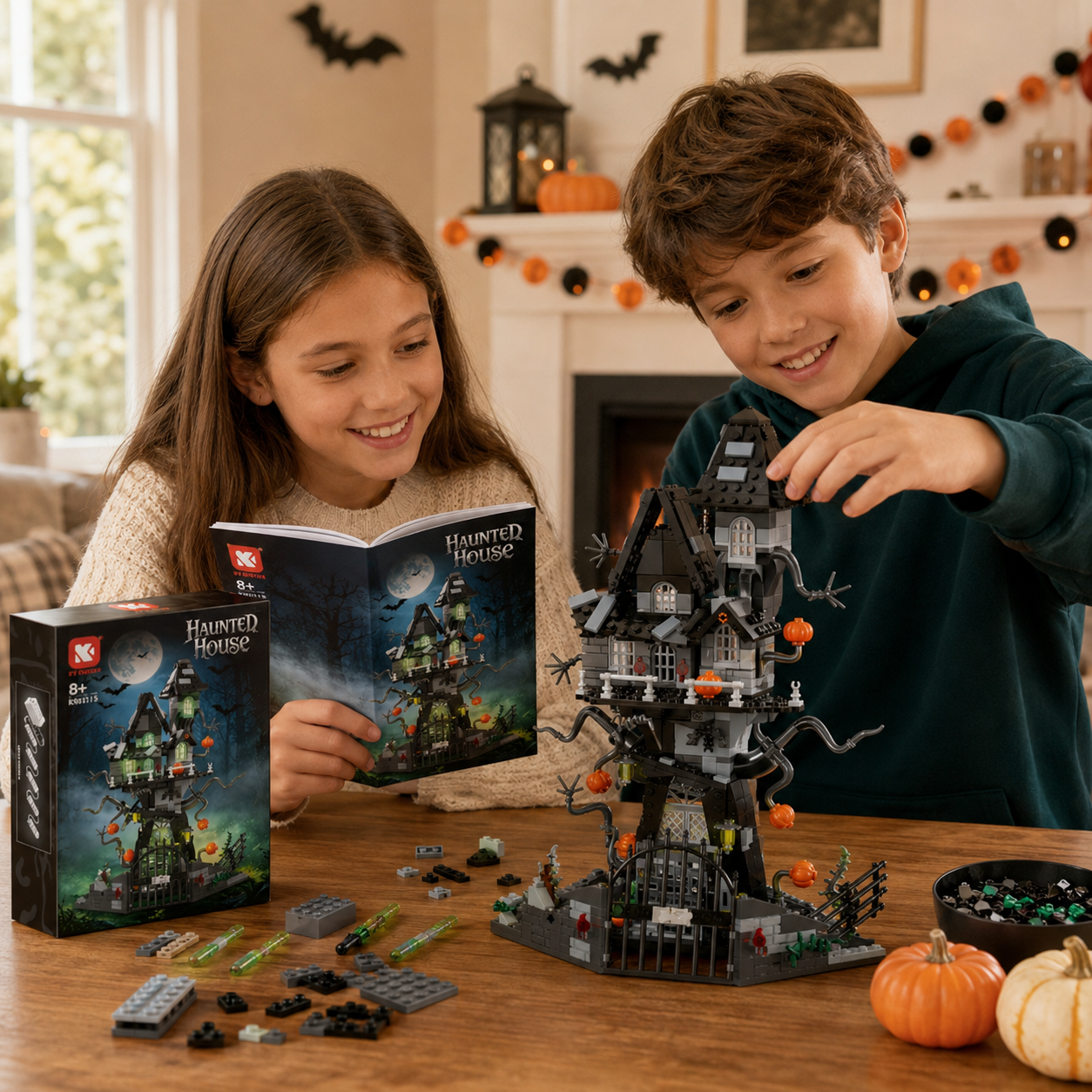 Light-Up Haunted House Building Set