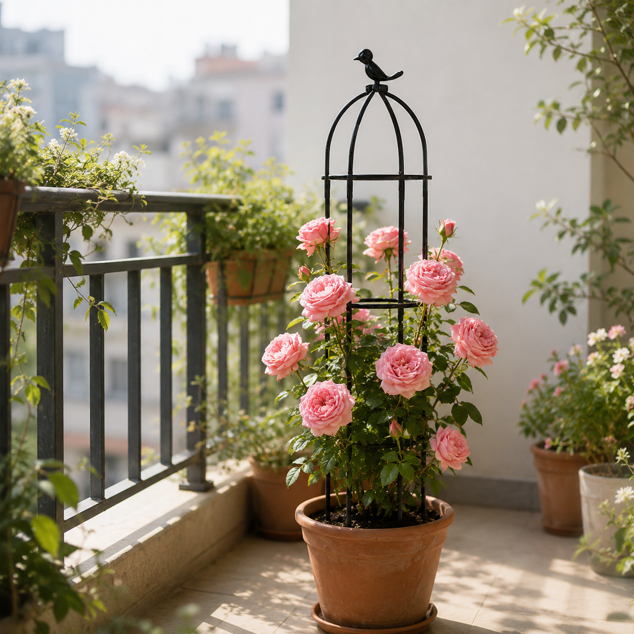 Charming Bird Cage Trellis for Roses & Climbing Plants