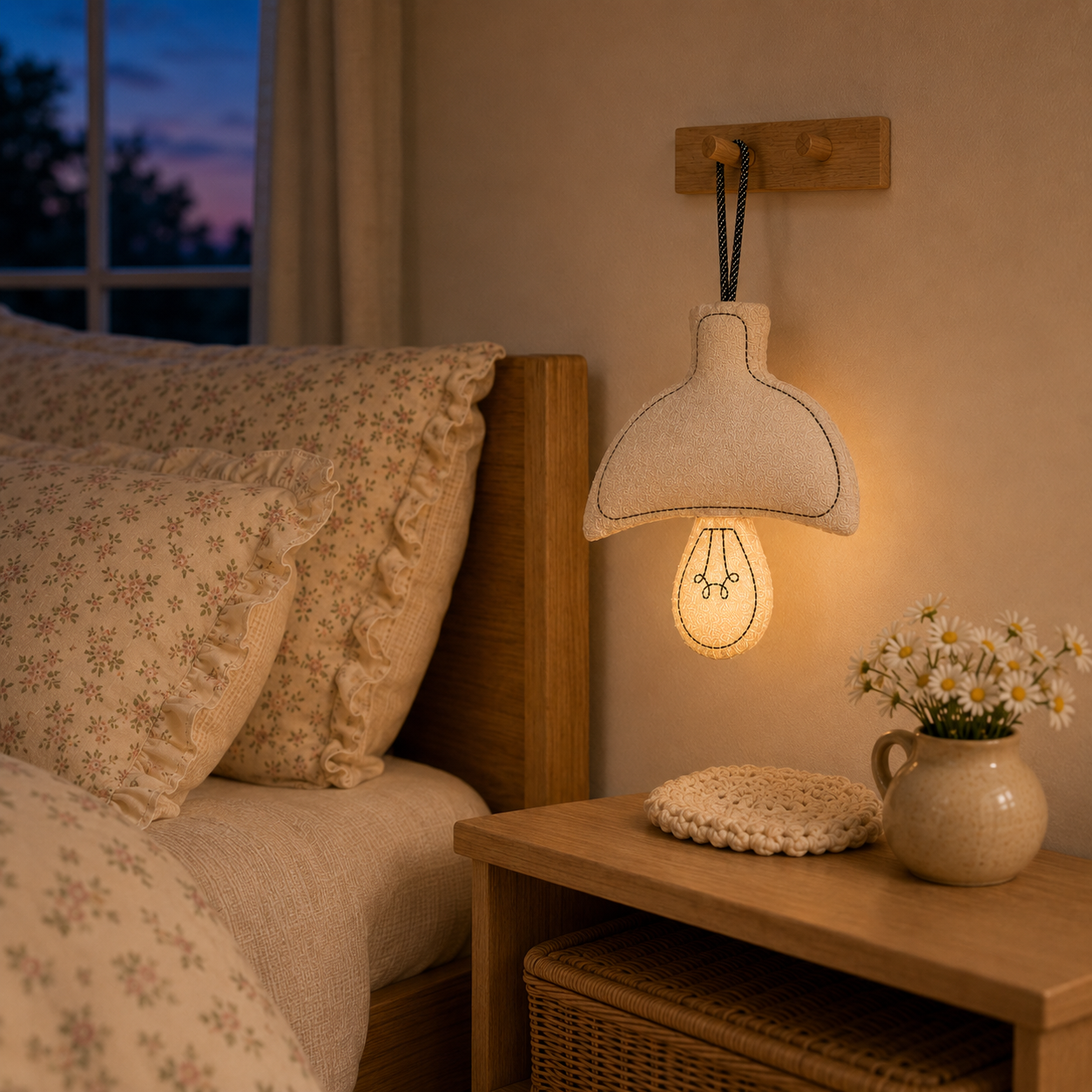 Cozy Glow Rechargeable Fabric Wall Night Light 💡