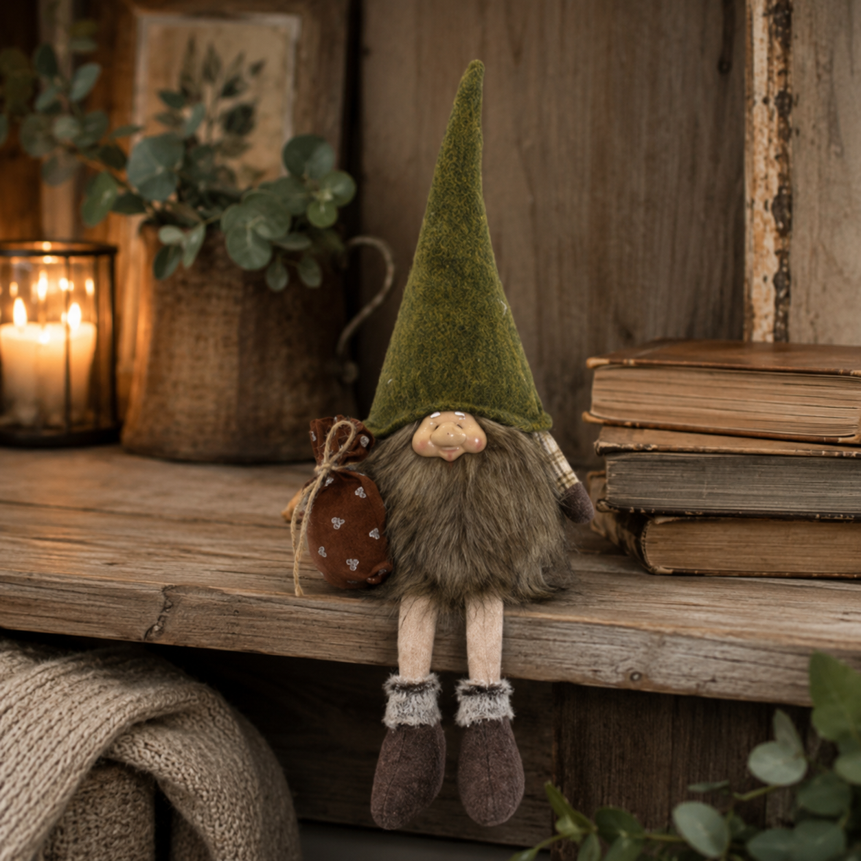 Woodland Whisperer™ Gnome Decor – Rustic Forest Elf Tabletop Decoration