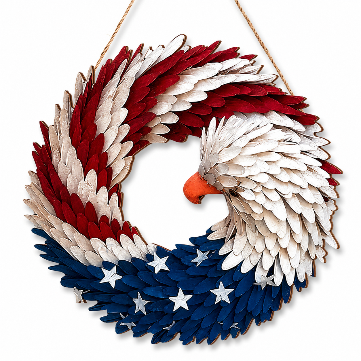 2026 Popular American Independence Day Flag Garland, National Day Holiday Decoration Scene Decoration, Front Door Pendant Props, National Flag Ribbon Styles, Yard Can Be Hung, Door Celebration Plaque, 