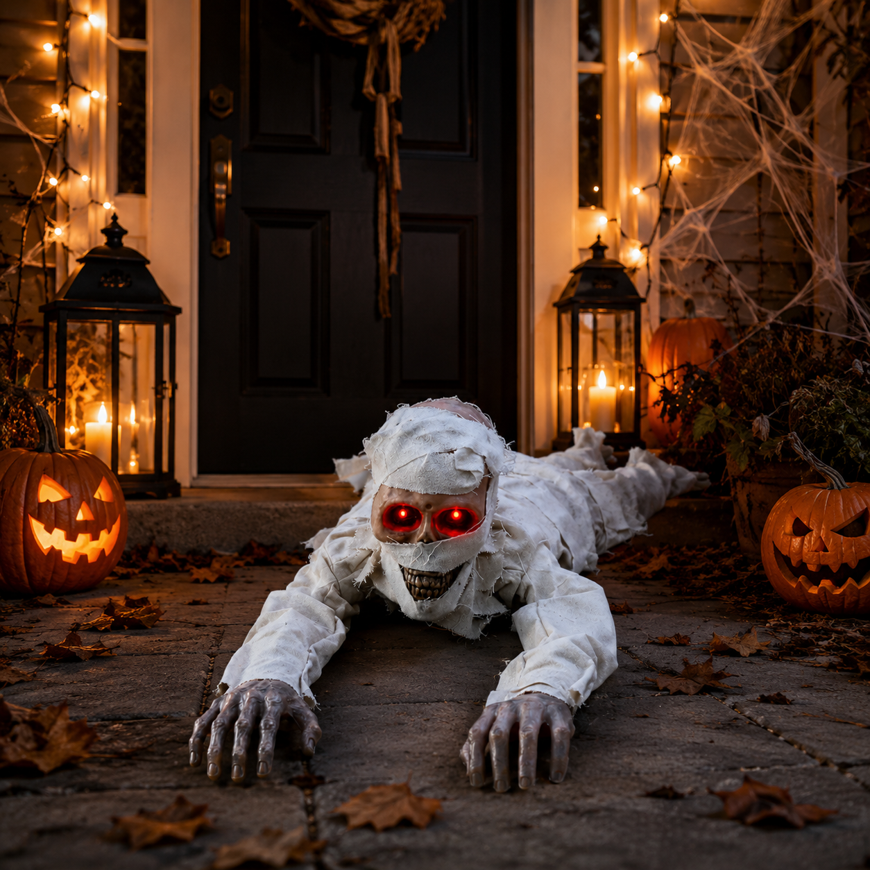 Voice-Controlled Crawling Mummy Halloween Decoration