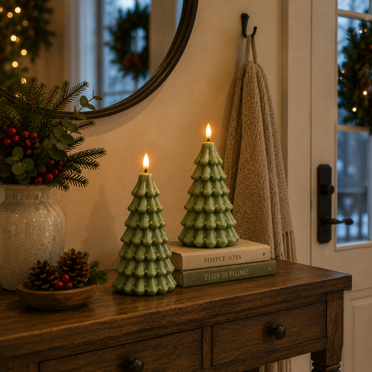 Cozy Glow LED Christmas Tree Decor – 2-Piece Set 🎄✨
