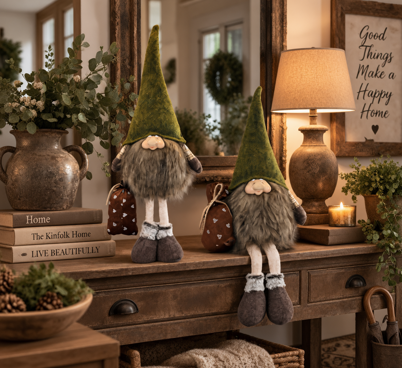 Woodland Whisperer™ Gnome Decor – Rustic Forest Elf Tabletop Decoration