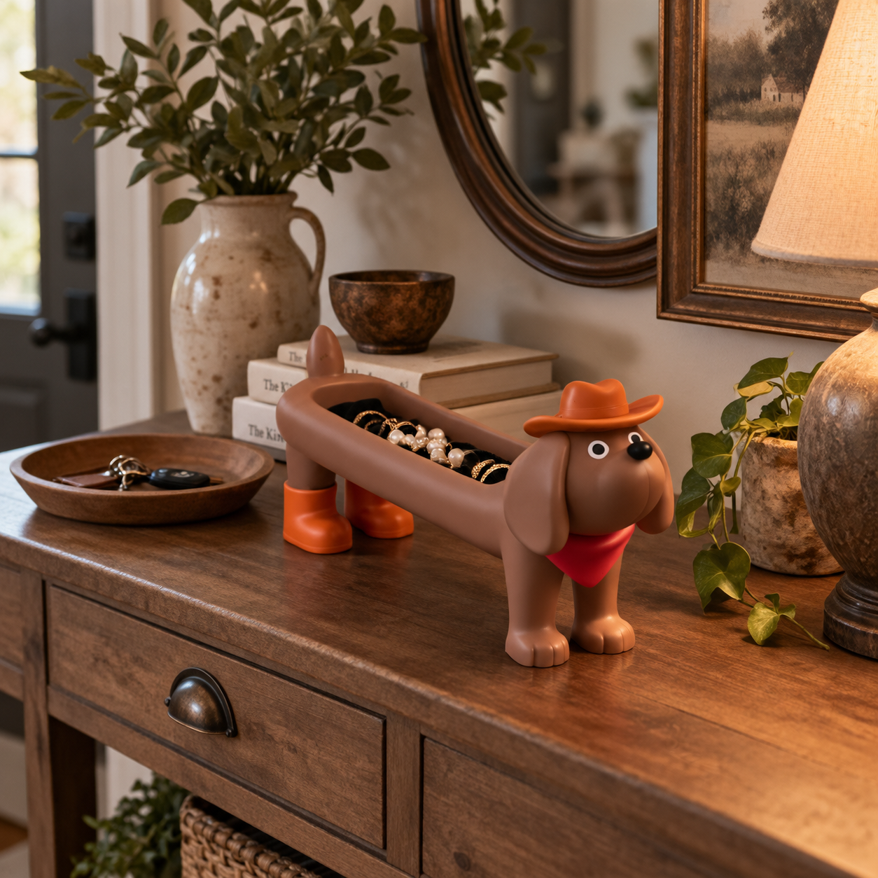 Dachshund Jewelry Organizer – Cute Dog Ring Holder & Trinket Tray