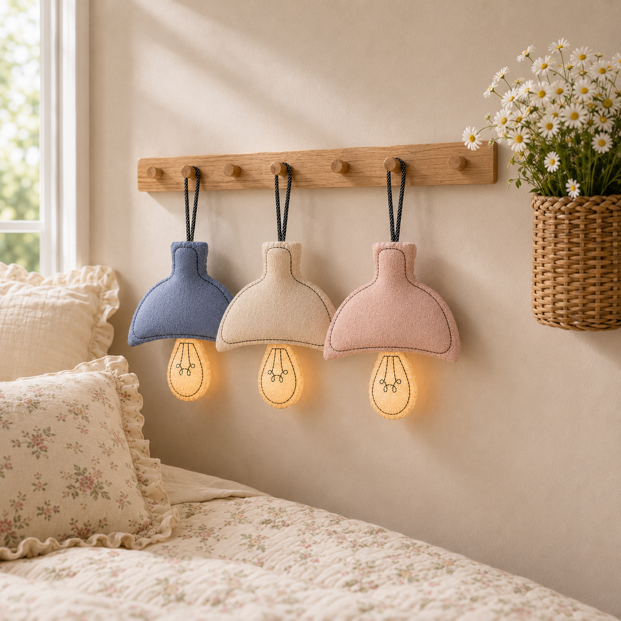 Cozy Glow Rechargeable Fabric Wall Night Light 💡