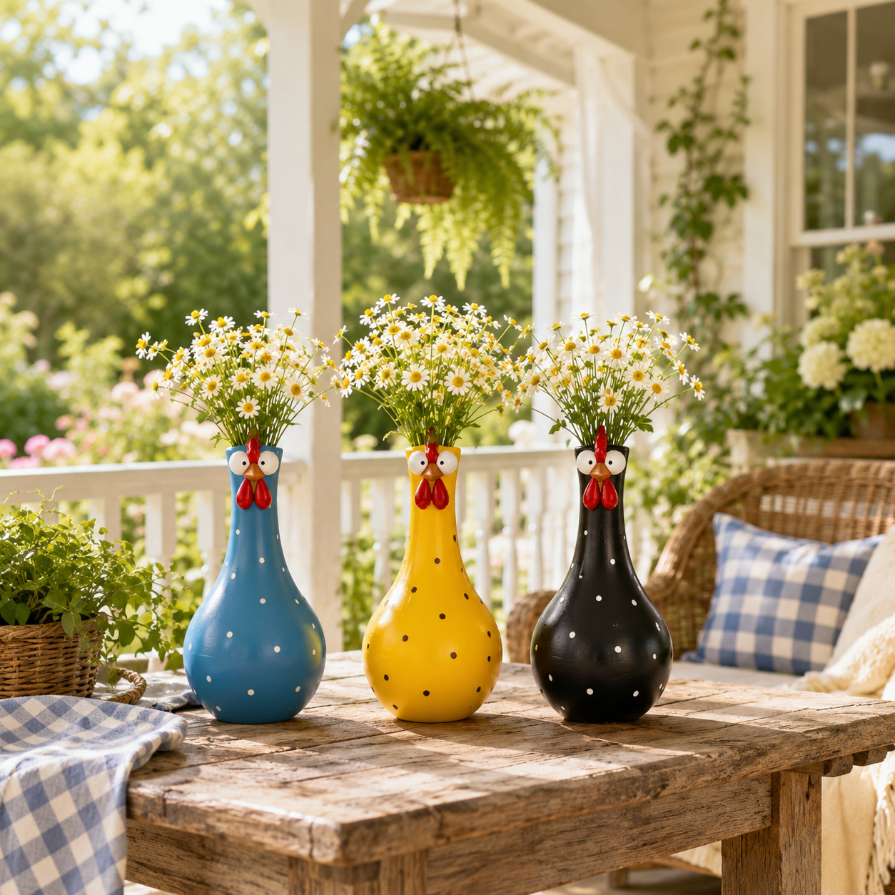 Cluck & Bloom™ Whimsical Chicken Flower Vase
