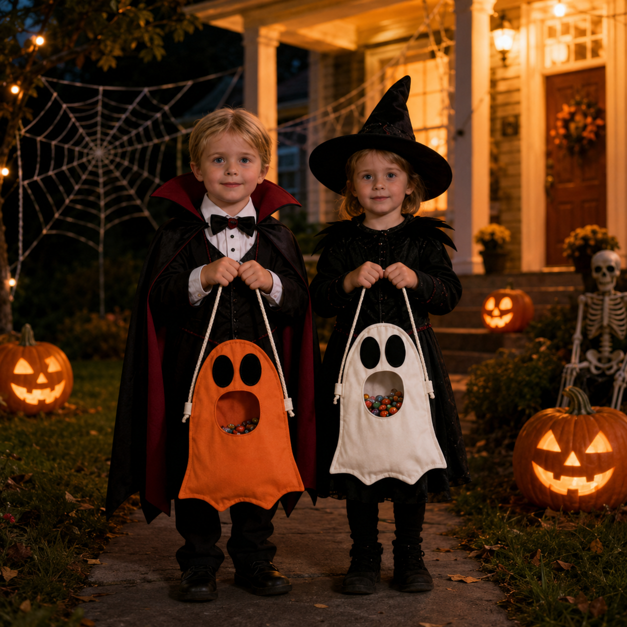 2-Pack Ghost Trick-or-Treat Candy Bags