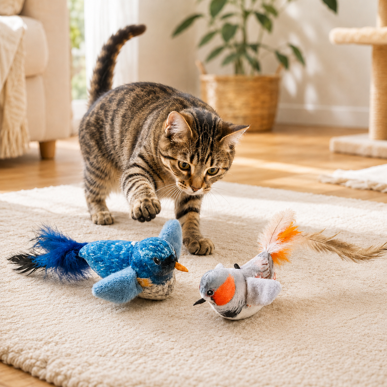 🐦 Chirping Bird Cat Toy