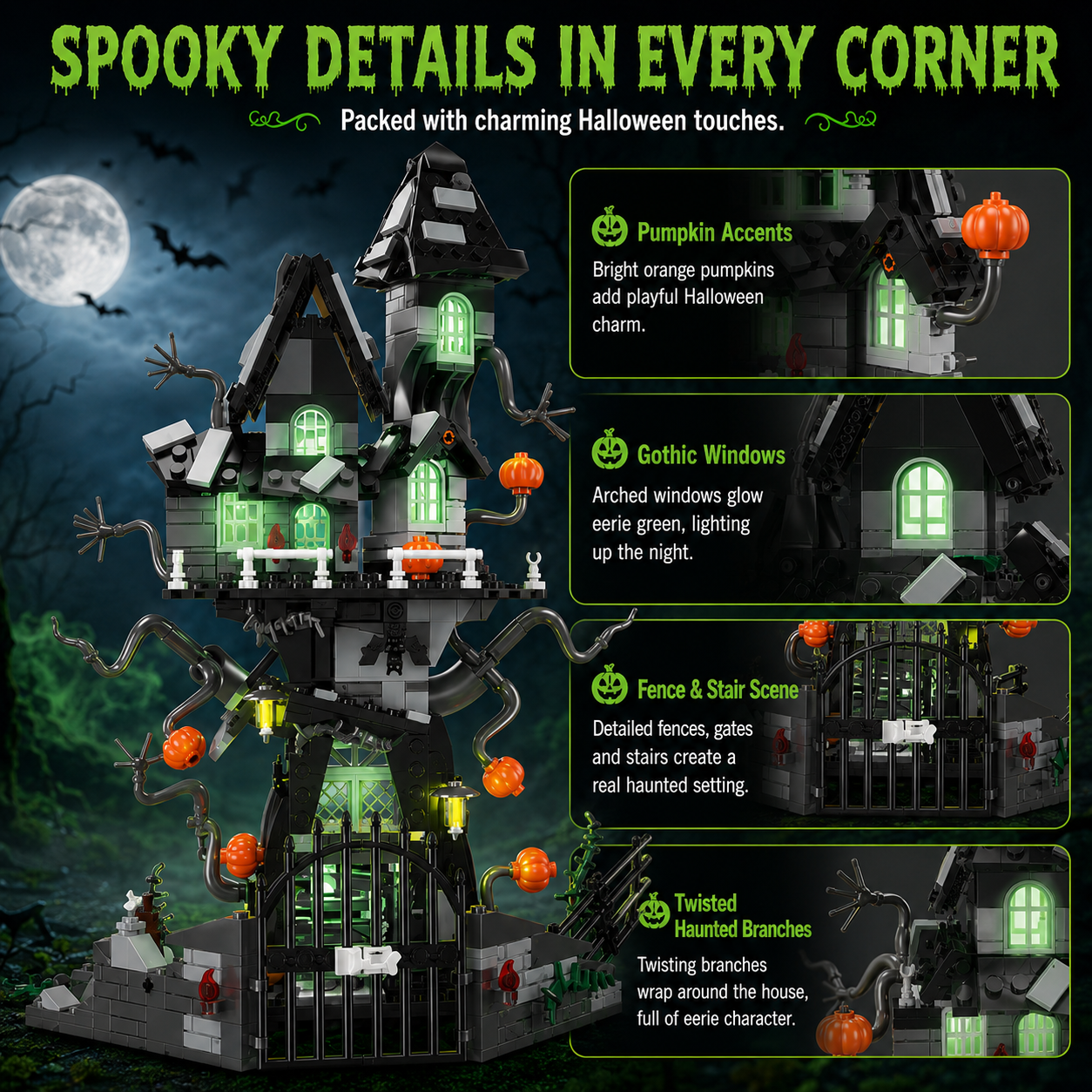 Light-Up Haunted House Building Set