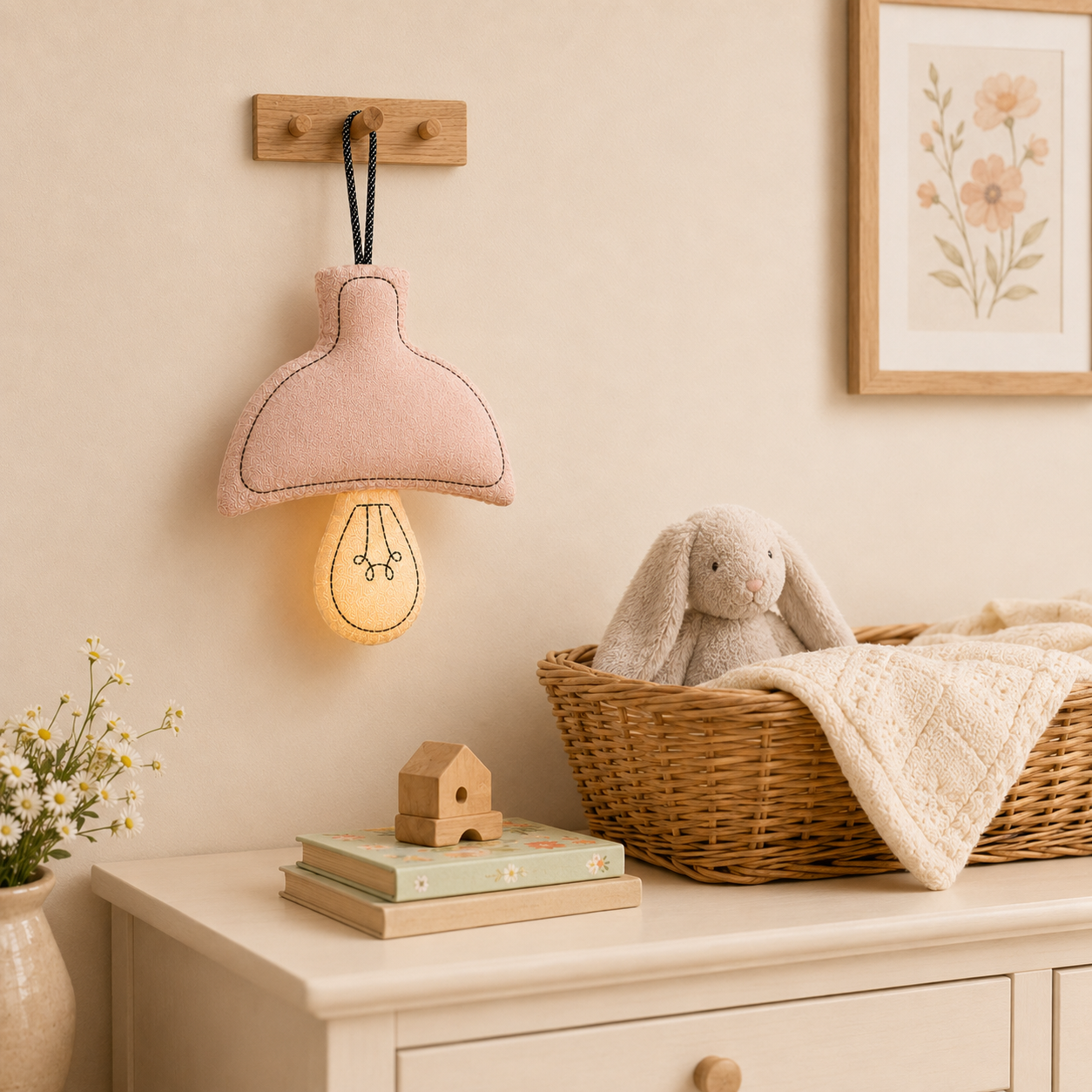 Cozy Glow Rechargeable Fabric Wall Night Light 💡