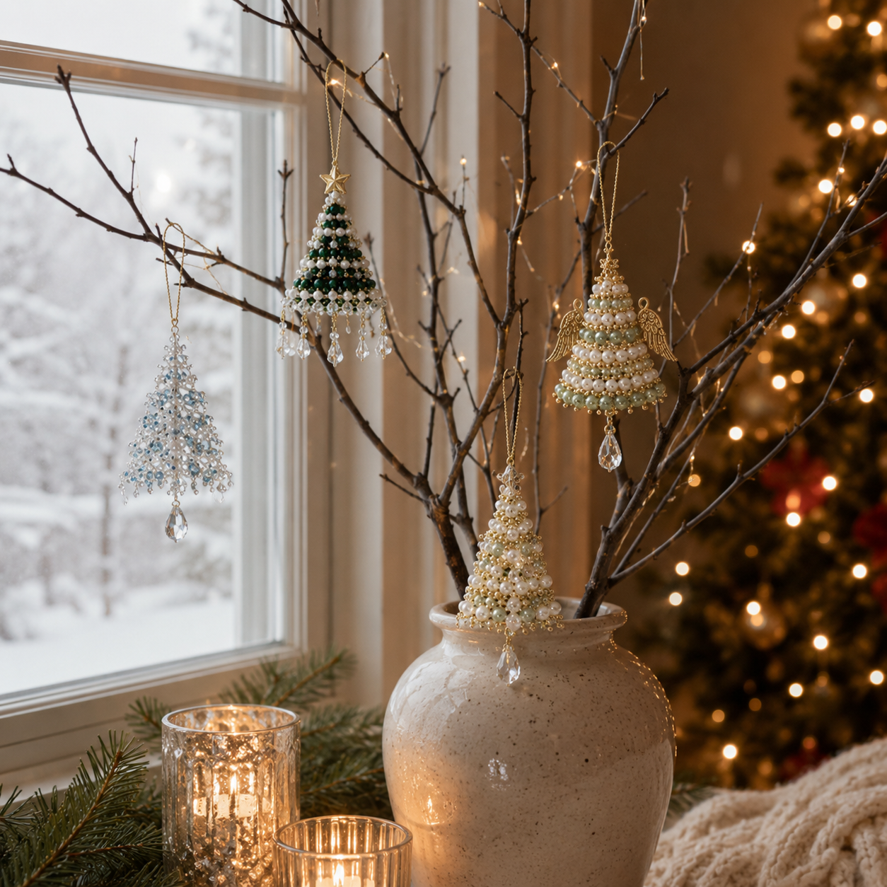 DIY Beaded Christmas Tree Ornament Kit