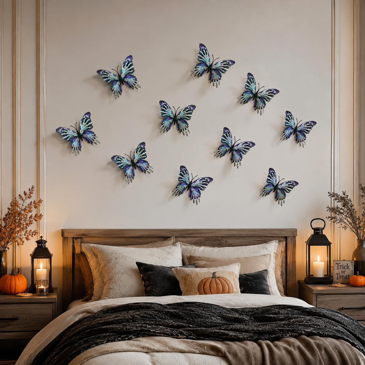 3D Spooky Butterfly Wall Decor – Set of 10