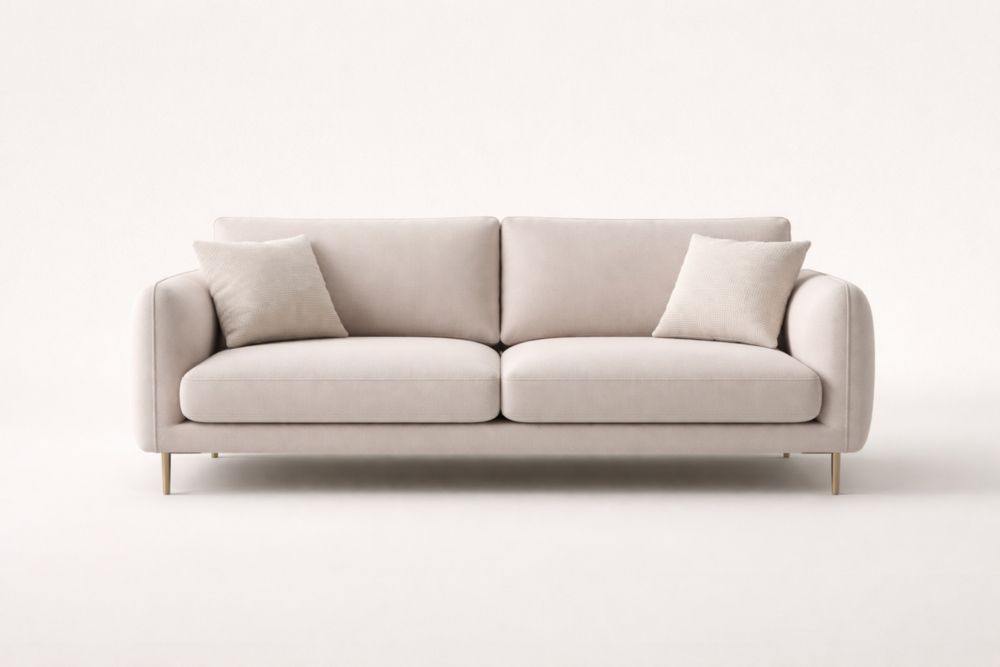 Beige Fabric Sofa