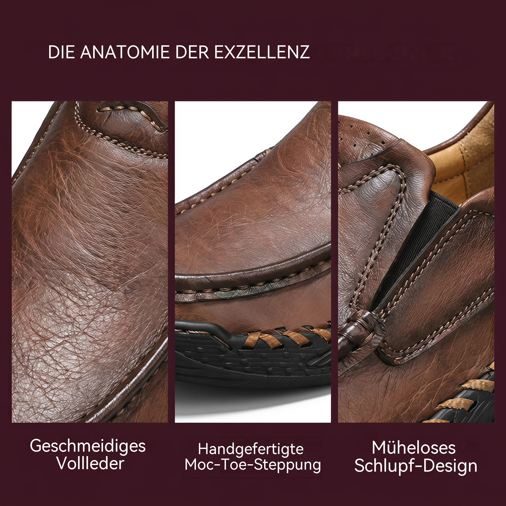   MANTRAFF®Rugged Handsewn Cowhide Slip-on Shoes