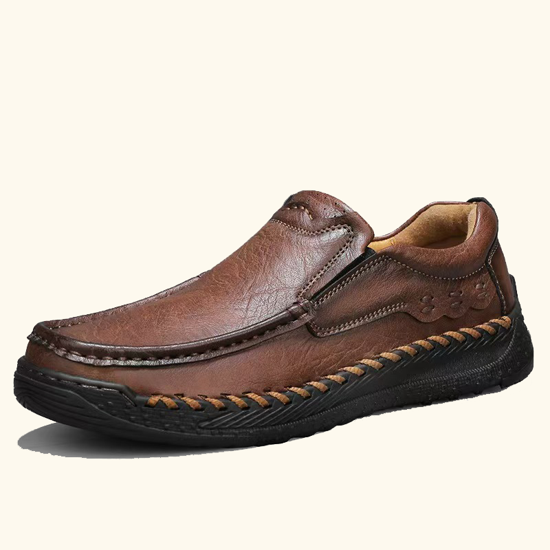 ⏰Last Day! 45% OFF 🔥TREKER® Hand-Stitched Slip-on Men's Leather Shoes