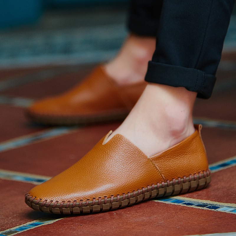 mens handcrafted cowhide loafers