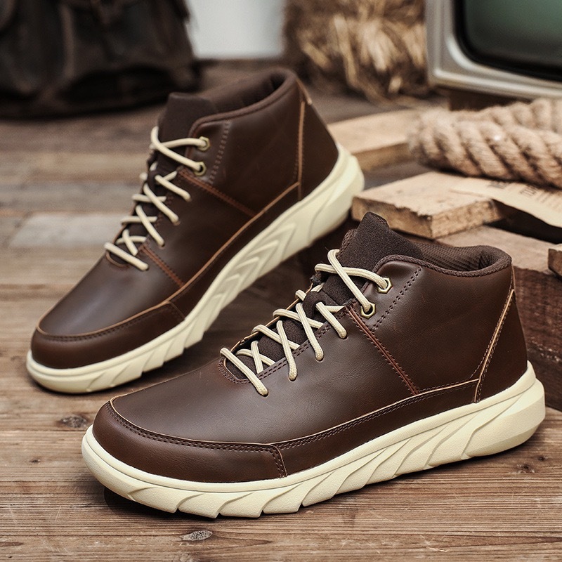Mens Handcrafted Cowhide Orthopedic Boots
