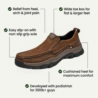 GARB®-TrailToTown Waterproof Leather Slip-On Walkers