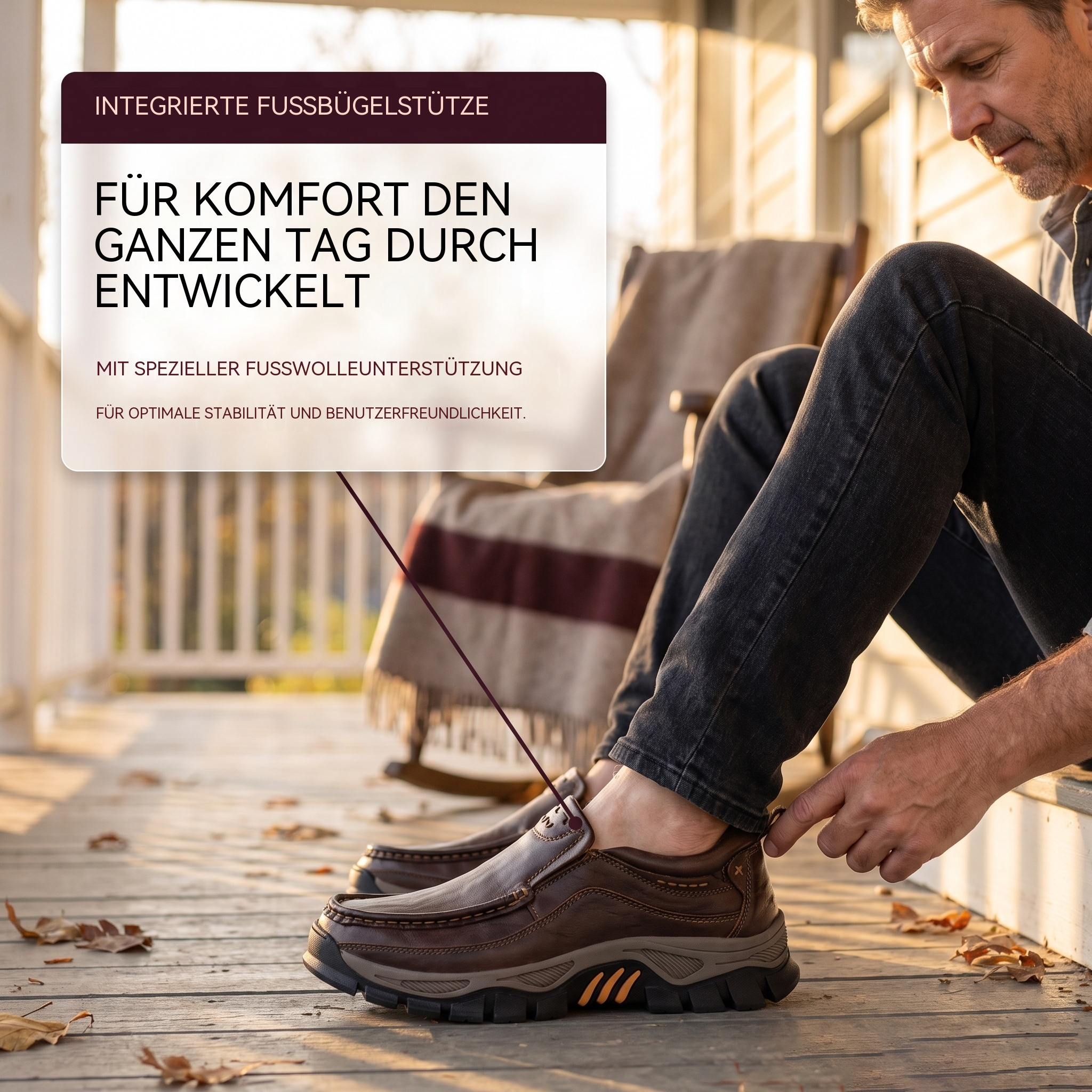 ⏰Last Day!45% OFF  VELTOE® Men's Handmade Genuine Leather Orthopedic Walking Shoes