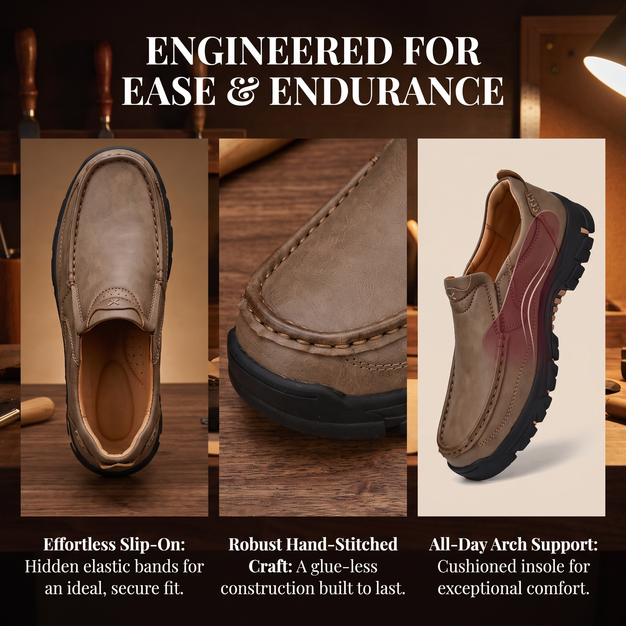 ⏰Last Day! 45% OFF 🔥TREKER®  Handcrafted Ortho Cowhide Loafers
