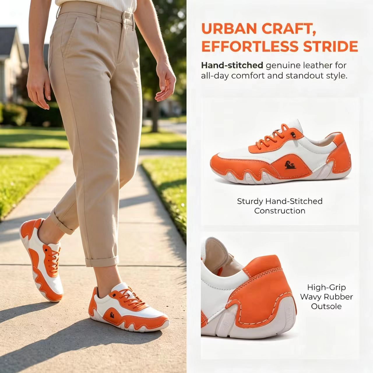 ⏰Promotion -45% OFF🔥TREKER®Women's Two-Tone Leather Octopus Sole Casual Shoes