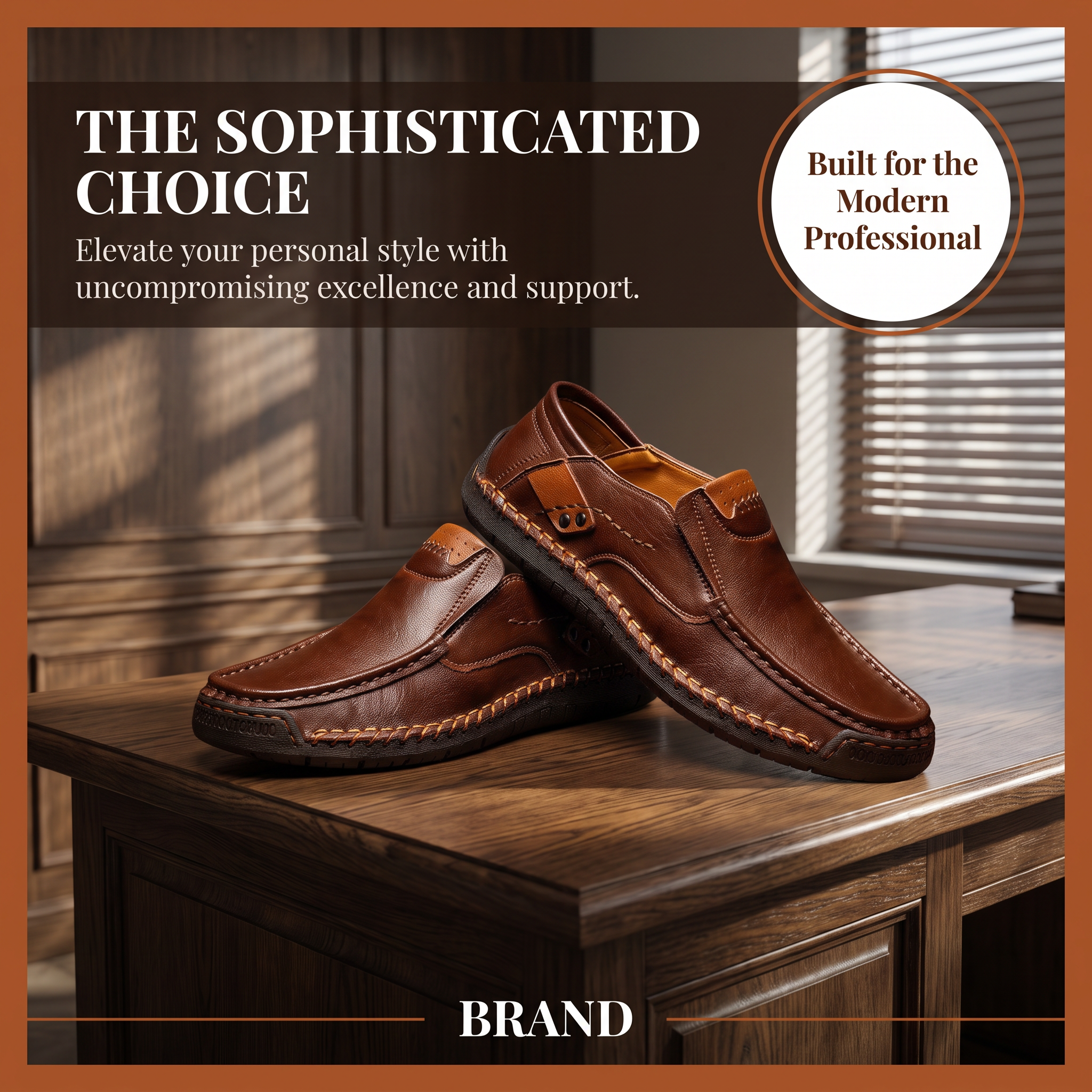   TREKER® Hand-Stitched Slip-on Men's Leather Shoes