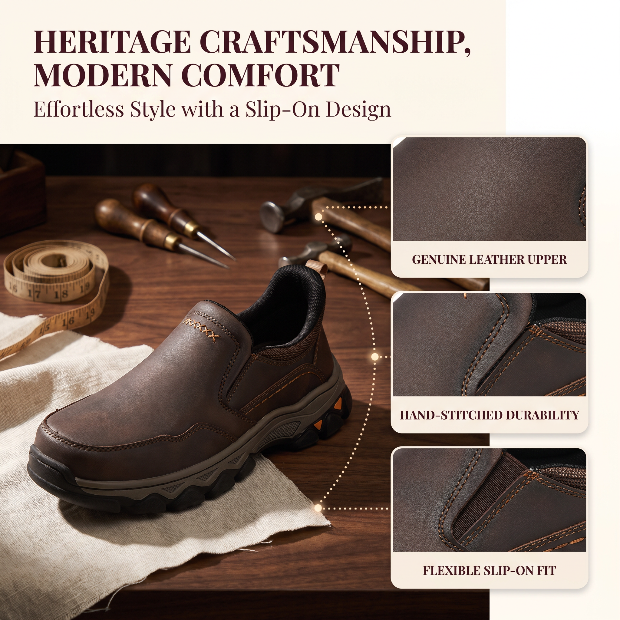 ⏰Last Day!45% OFF 🔥TREKER® Men's Genuine Leather Orthopedic Outdoor Walking Shoes