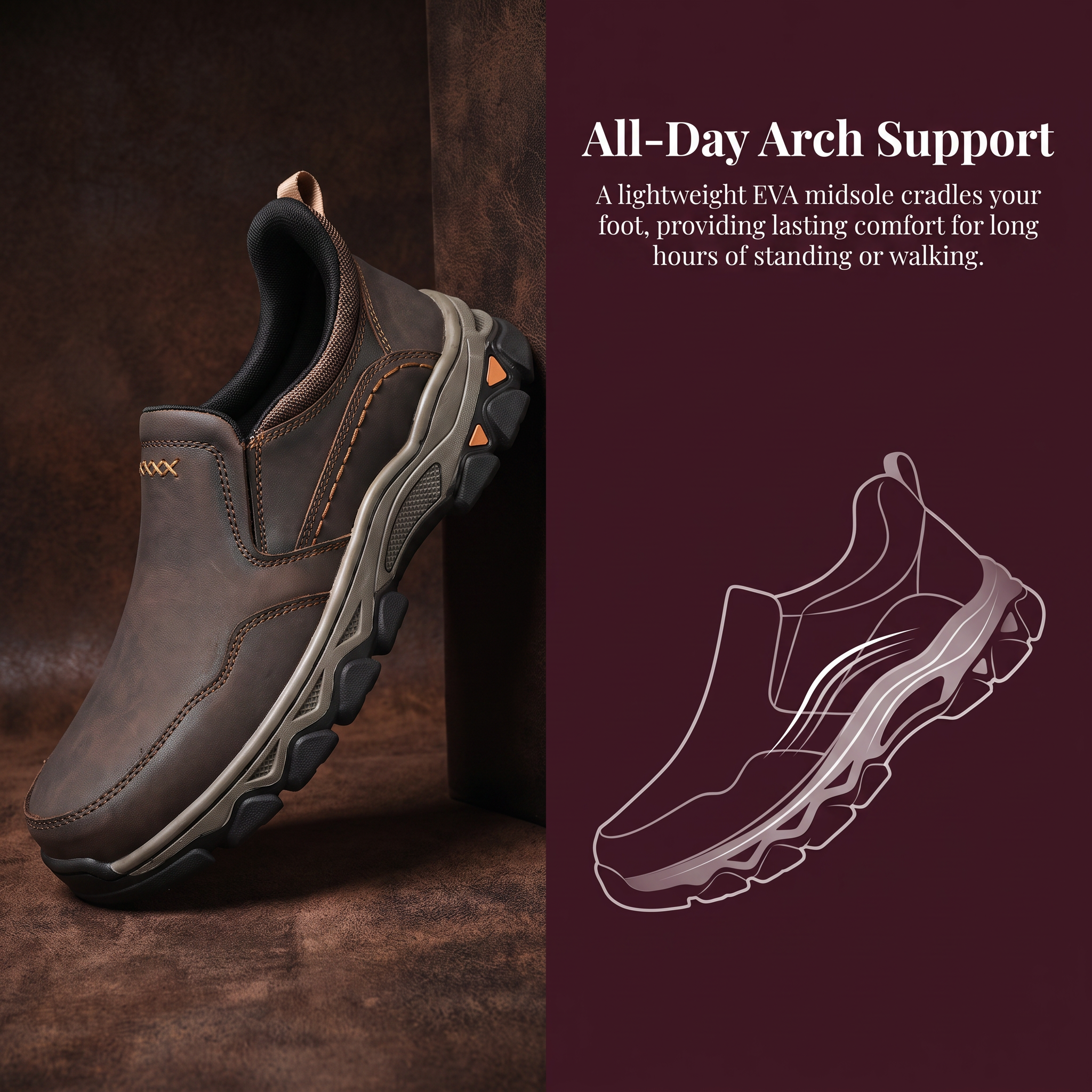 ⏰Last Day!45% OFF 🔥TREKER® Men's Genuine Leather Orthopedic Outdoor Walking Shoes