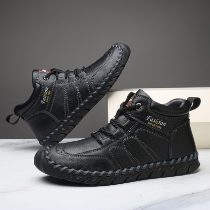 mens handmade genuine leather orthopedic boots 