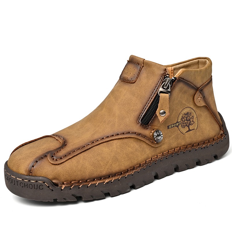 mens handmade genuine leather orthopedic boots