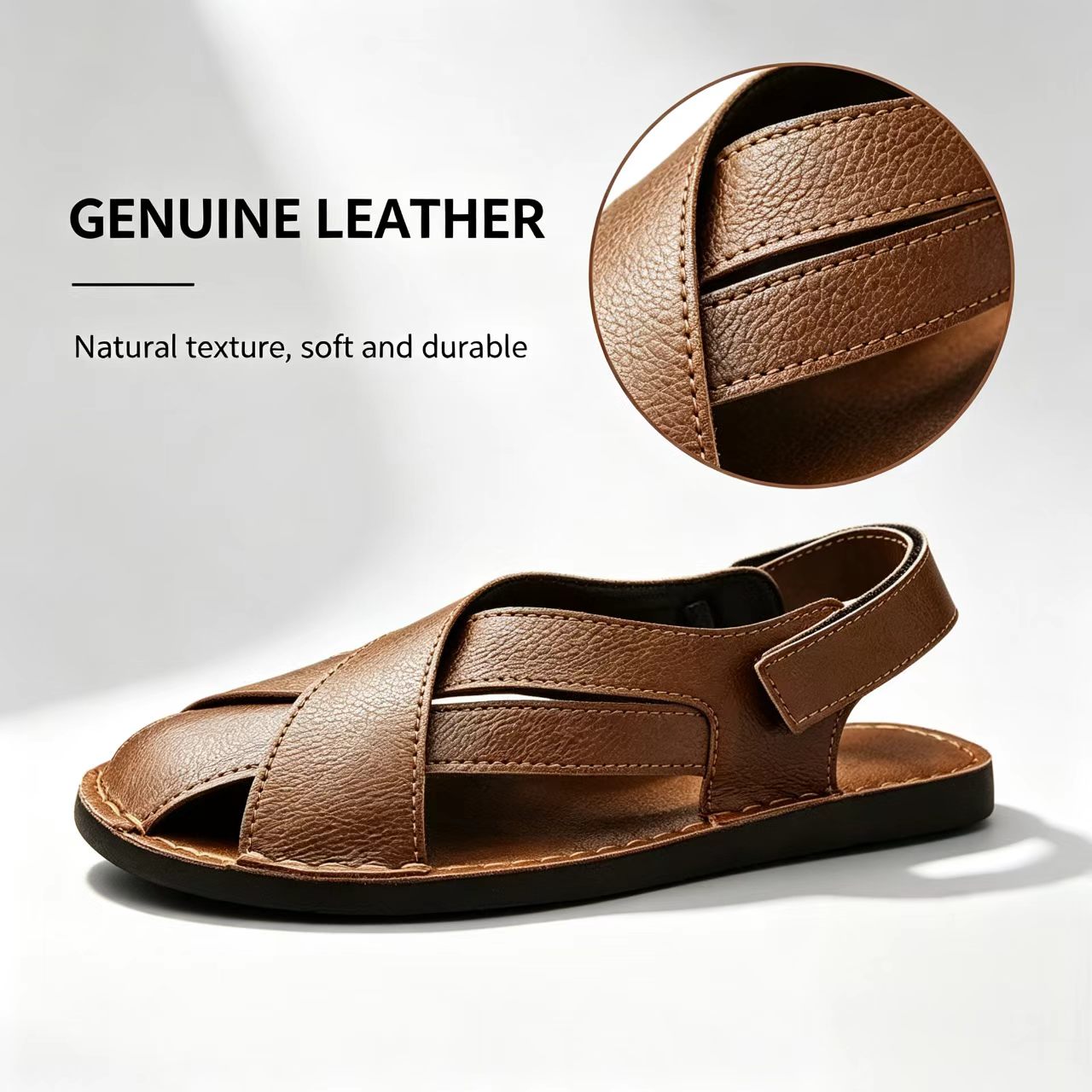 ⏰Last Day!45% OFF 🔥 PEAKER®Women's Closed-Toe Genuine Leather Sandals