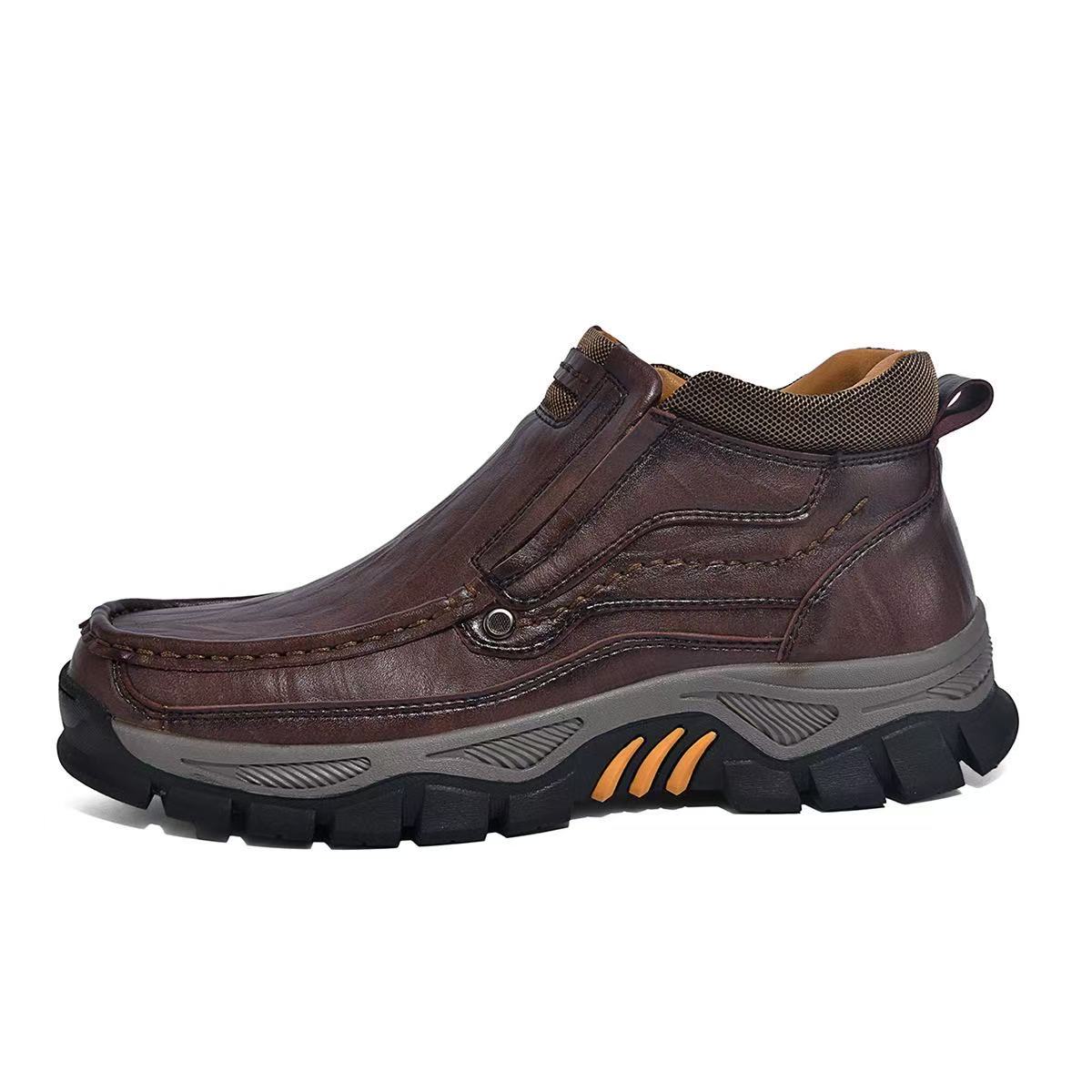 GARB Mens Handmade Genuine Leather Watreproof Orthopedic Boots 