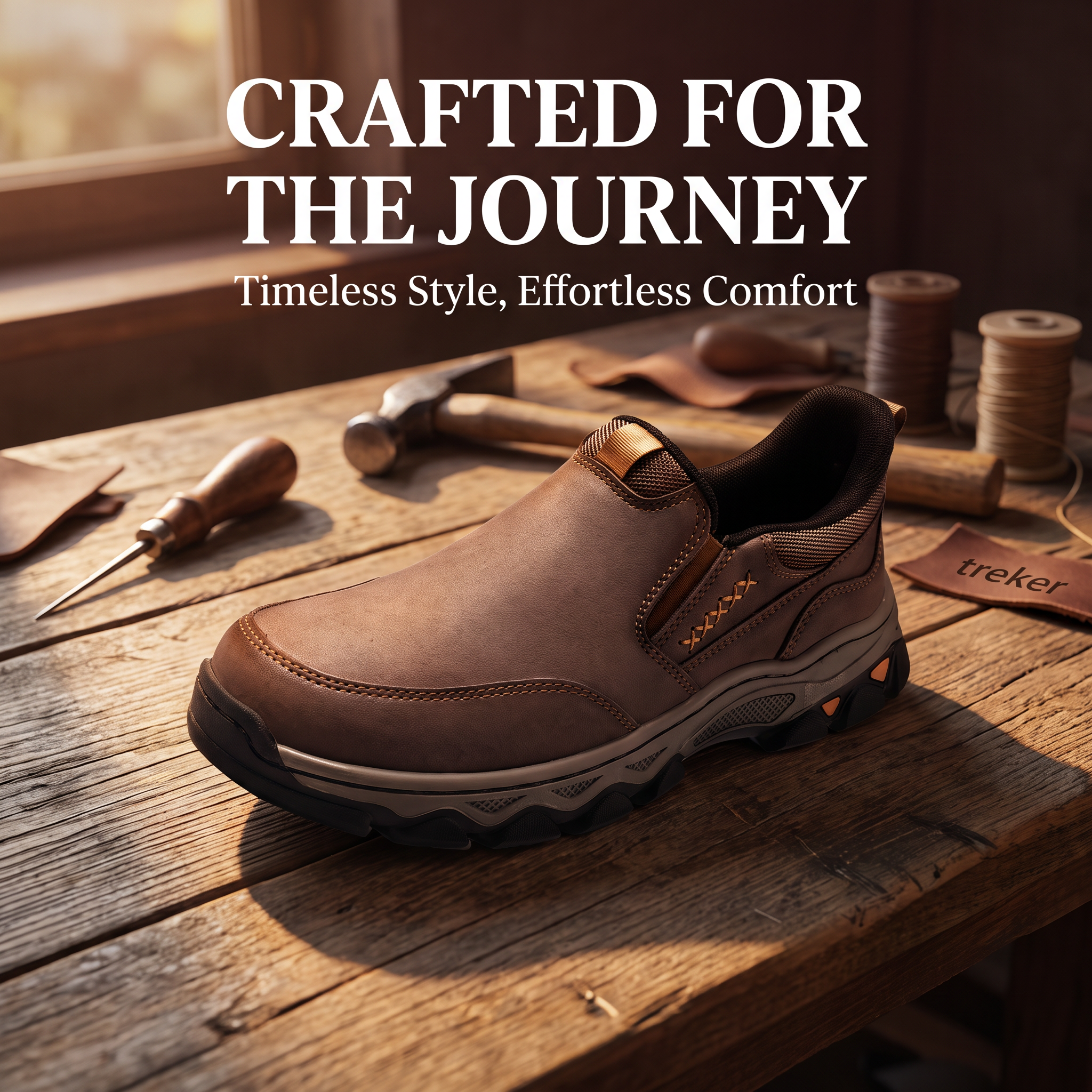 TREKER® Men's Genuine Leather Outdoor Orthopedic shoes