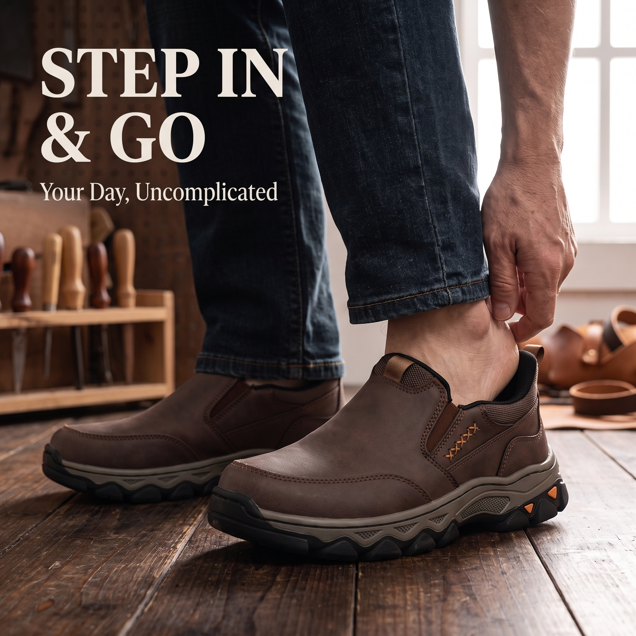 TREKER® Men's Genuine Leather Outdoor Orthopedic shoes