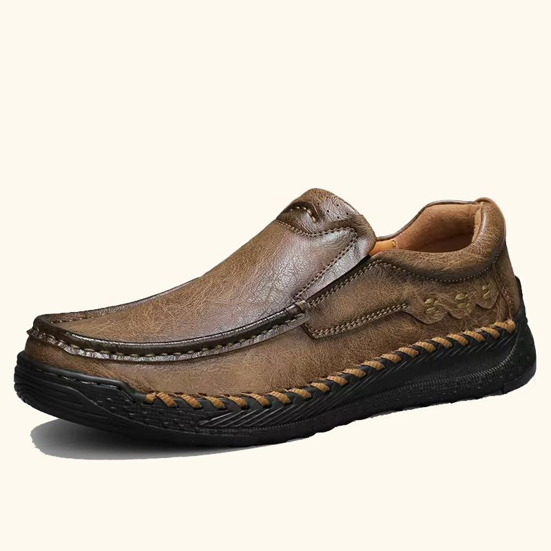 ⏰Last Day! 45% OFF 🔥TREKER® Hand-Stitched Slip-on Men's Leather Shoes