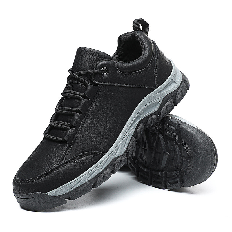Men's Genuine Leather Sneakers - Arch Support, Shock-Absorbing Comfort