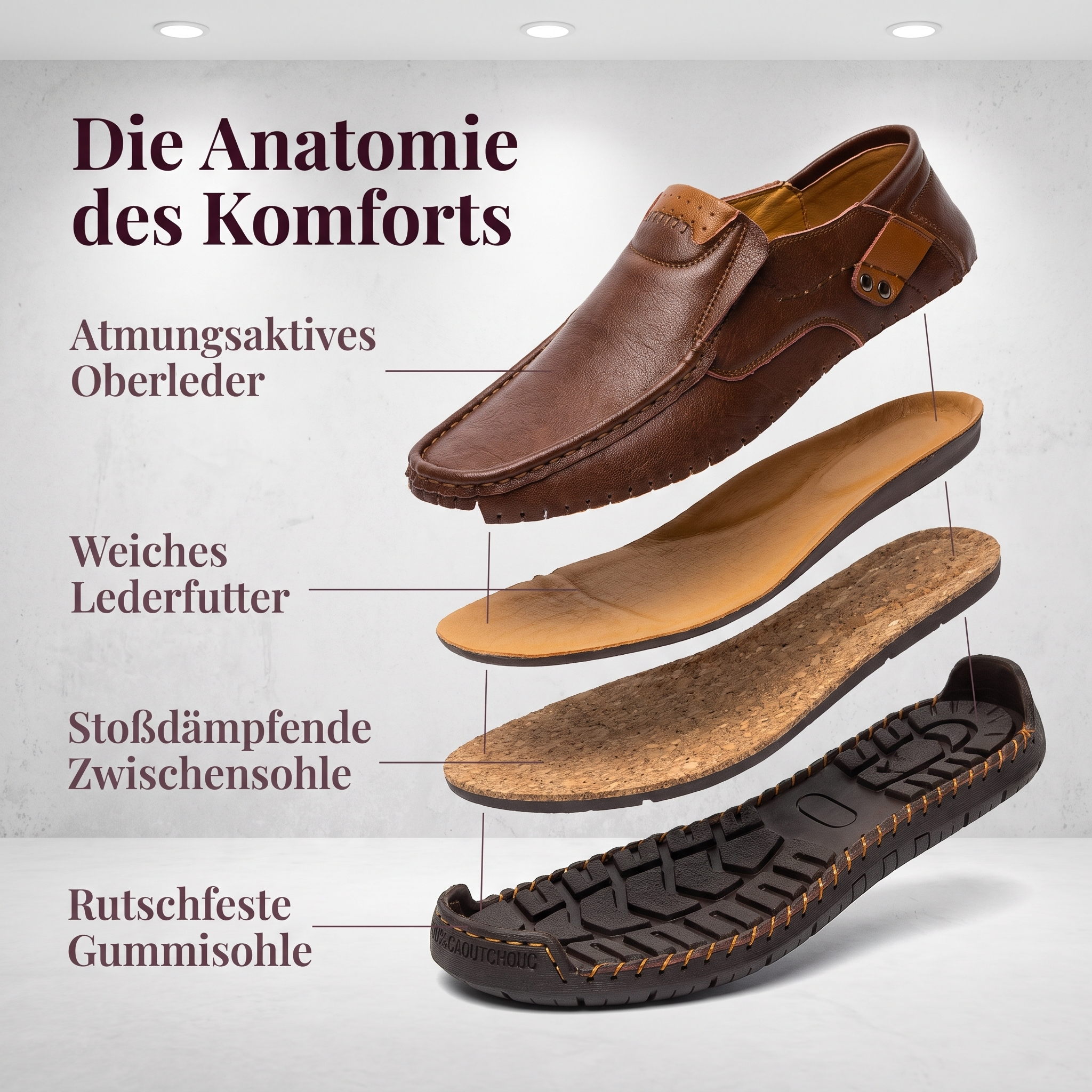   MANTRAFF® Hand-Stitched Slip-on Men's Leather Shoes