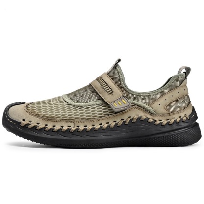 GARB Men's Handcrafted Genuine Leather Breathable Outdoor Sneakers