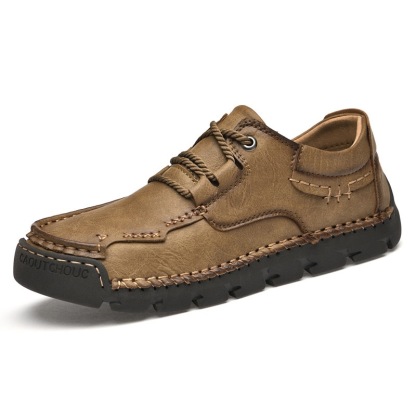 mens genuine leather orthopedic walking shoes 