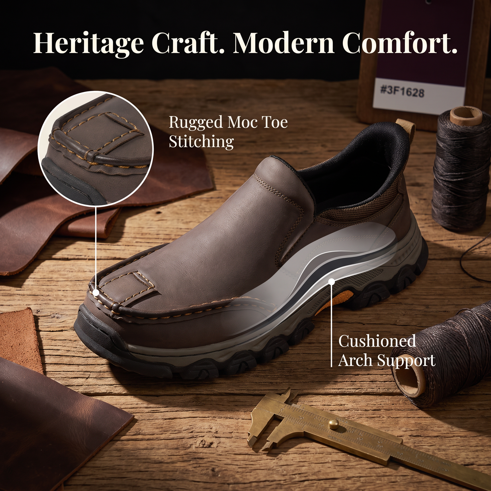 ⏰Last Day! 45% OFF  🔥VELTOE® Men's Genuine Leather Walking Shoes with Arch Support & Wide Toe Box
