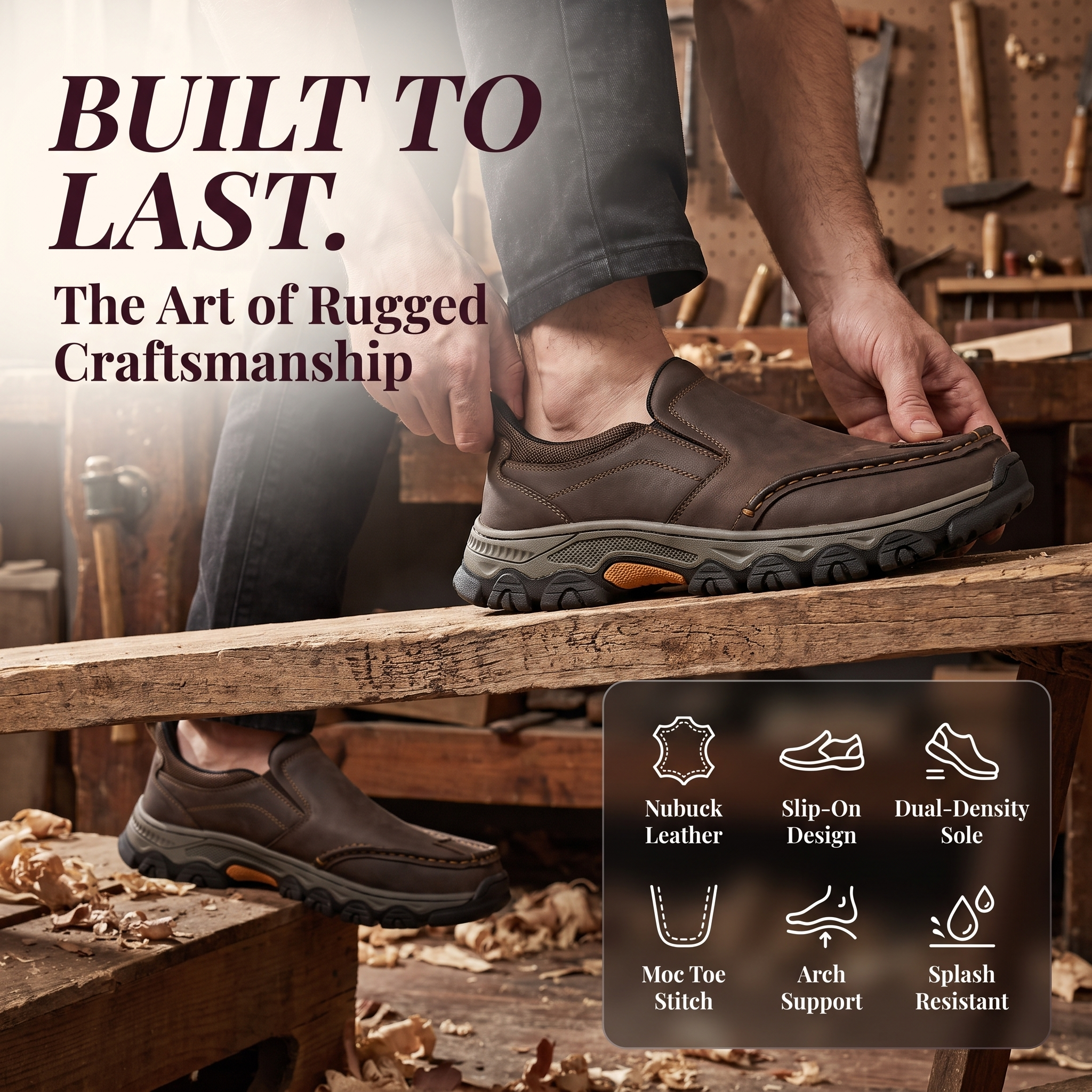 ⏰Last Day! 45% OFF  🔥VELTOE® Men's Genuine Leather Walking Shoes with Arch Support & Wide Toe Box