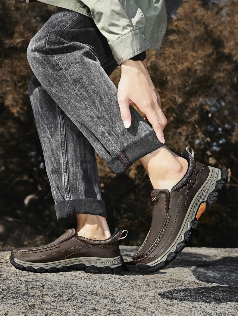 ⏰Last Day! 45% OFF 🔥TREKER®Men's Genuine Leather Orthopedic Outdoor Breathable  Walking Shoes