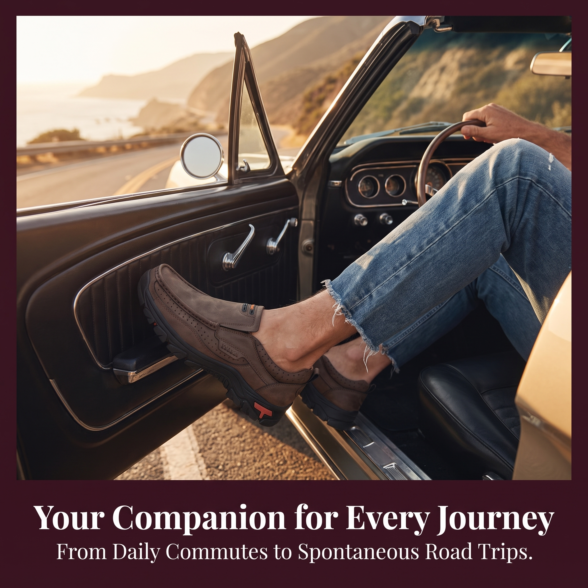 ⏰Last Day! 45% OFF 🔥TREKER®Rugged Handsewn Cowhide Slip-on Shoes
