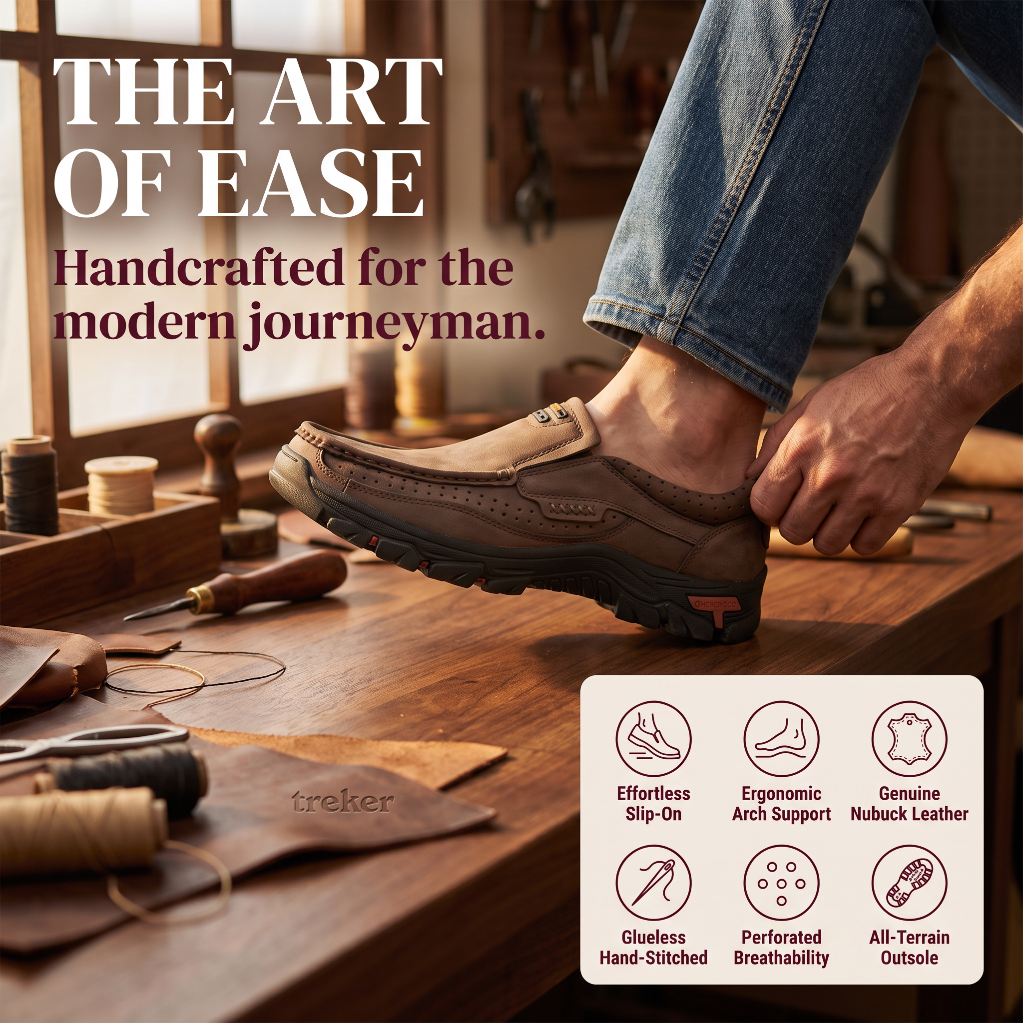 ⏰Last Day! 45% OFF 🔥TREKER®Outdoor Air Cowhide Loafer
