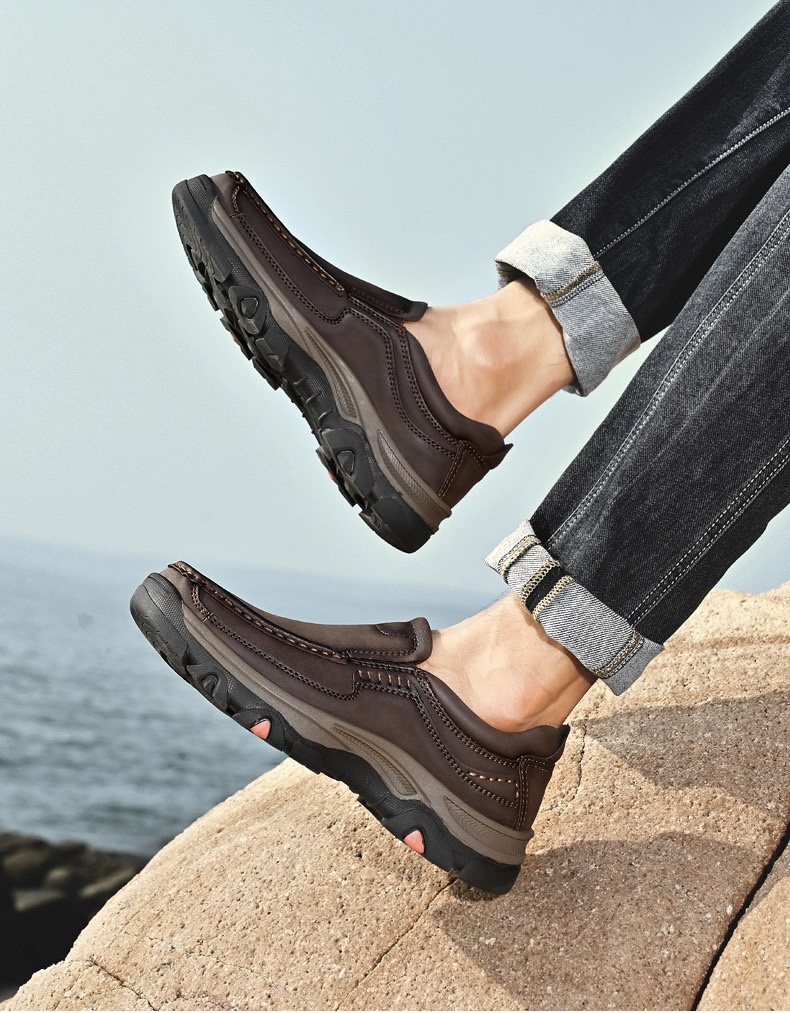 ⏰Last Day! 45% OFF 🔥TREKER®Men's Genuine Leather Orthopedic Outdoor Breathable  Walking Shoes