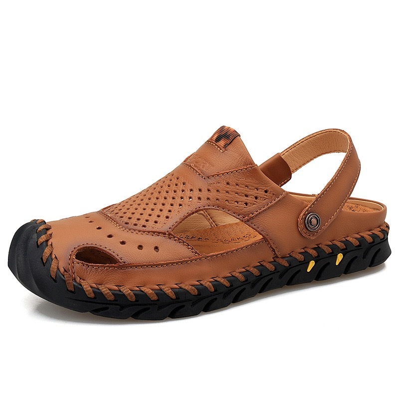 Mens Handcrated 2 in 1 Orthopedic Sandals -Wide Toe Box