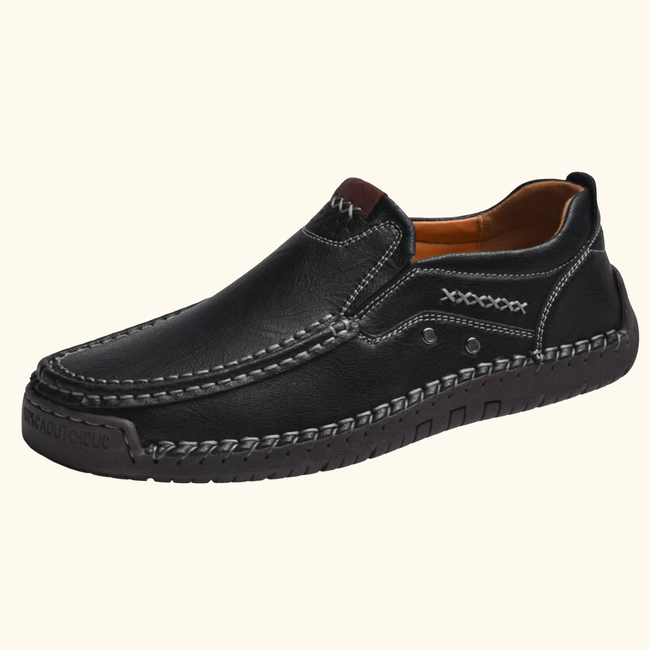 ⏰Last Day! 45% OFF 🔥TREKER®Handsewn Decor Stitch Cowhide Slip-on Shoes