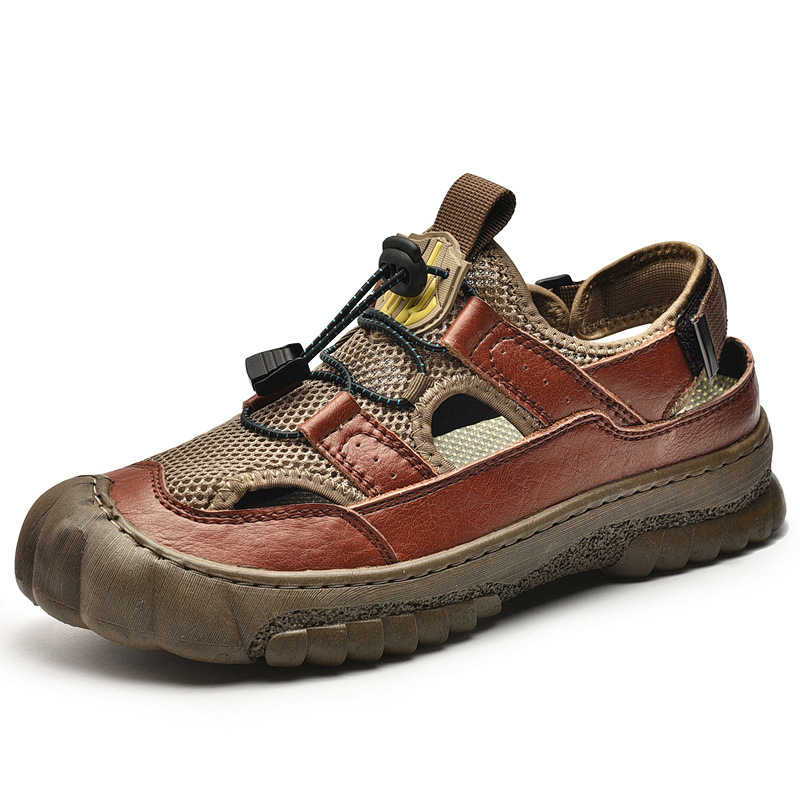 GARB Breathable Men's Anti-collision Sandals - Stylish Hollow-out Design