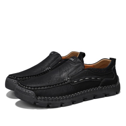 GARB Men's Handcrafted Cowhide Orthopedic Loafers-Wide Toe Box